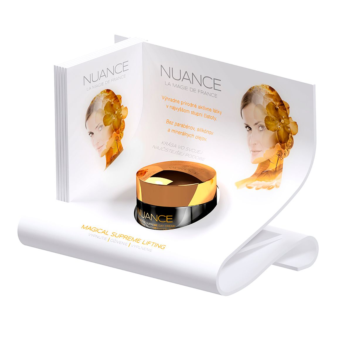 Cosmetic presentation display for Nuance