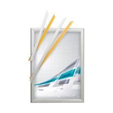 Снап рамка "Feko" за прозорец или витрина, 25/32 мм профил, сребриста