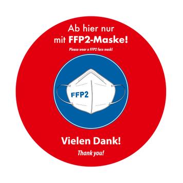 Стикер за под "Носете маска FFP2"