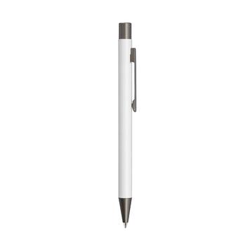 Метална химикалка „Straight“ с акценти в сиво