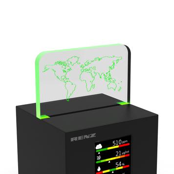 Измервател на качеството на въздуха "Air2Color PRO" със светлинен сигнал за CO2