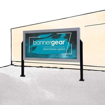Външна табела bannergear™ „Concrete Base”, едностранна