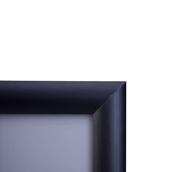 Черна снап рамка с 25 мм алуминиев профил и прави ъгли