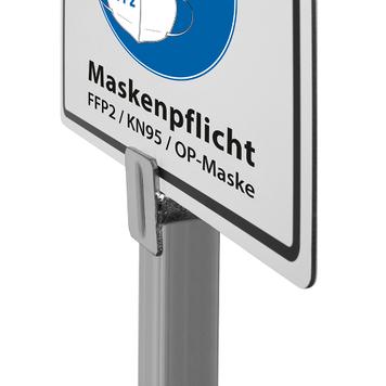 Знак със стойка за задължително поставяне на FFP2, KN95 или медицинска маска
