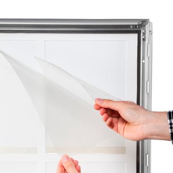 Информационна стойка „Broker“, 35 мм профил, скосени ъгли, сребърно елоксирана