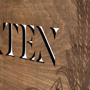 Дървена табела Madera „Biergarten“